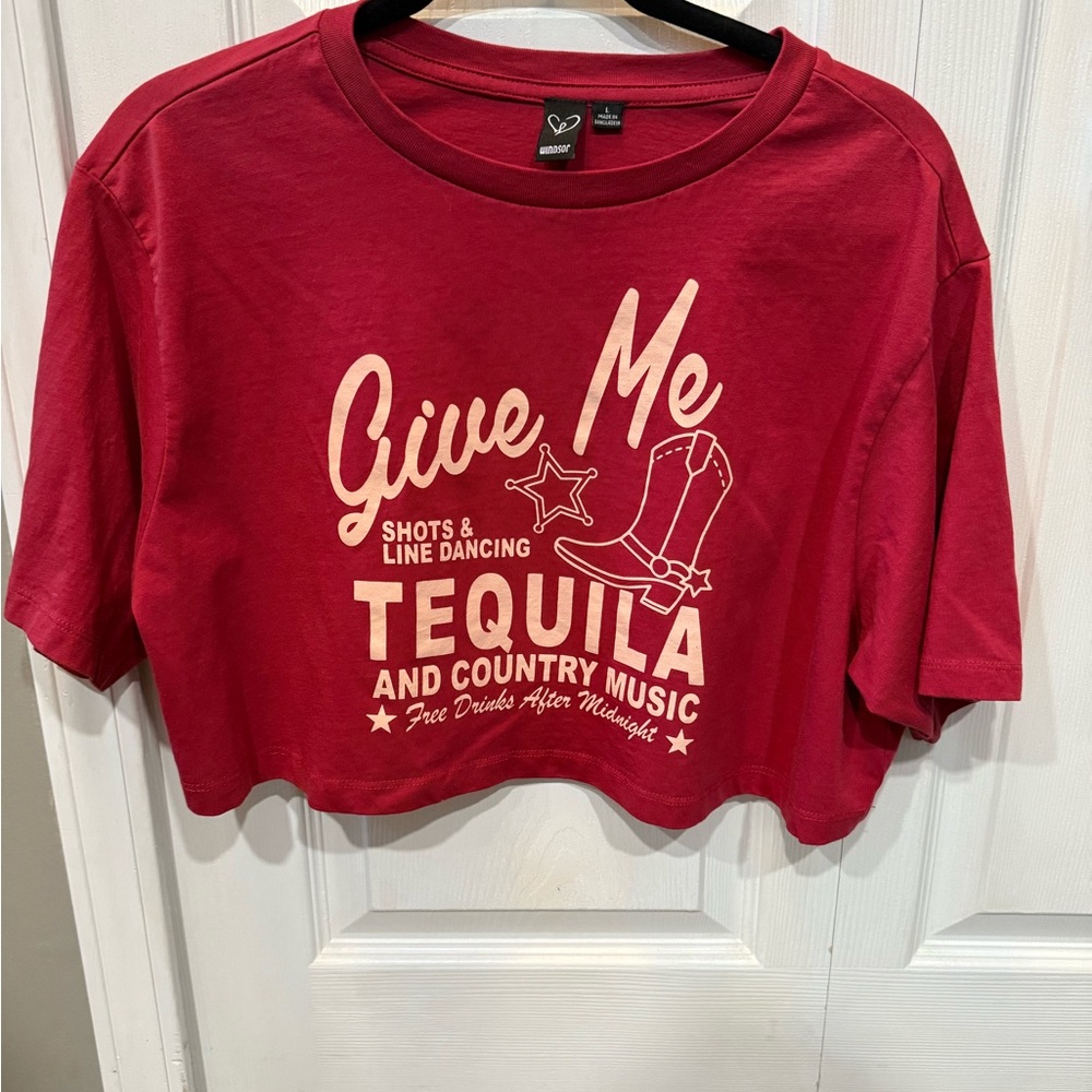 Windsor Red Graphic Crop Top